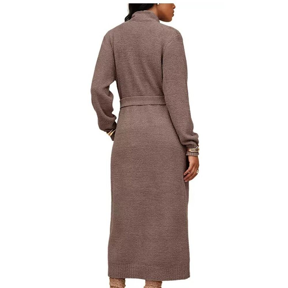 UGG Lennie Robe S Brown Allspice Soft Knit Pockets Long Belted NEW NWT $148 - Picture 2 of 9